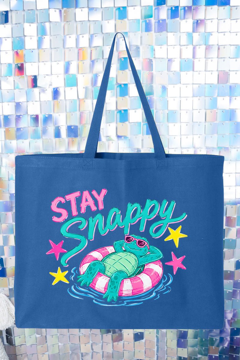 Stay Snappy Canvas Jumbo Tote - Wholesale Accessory Market