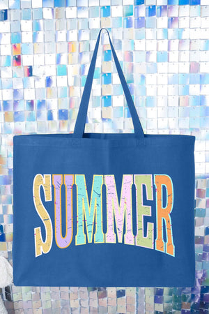 Sunwashed Summer Canvas Jumbo Tote - Wholesale Accessory Market