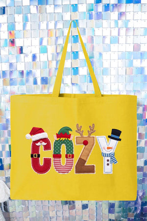 Christmas Characters Cozy Canvas Jumbo Tote - Wholesale Accessory Market