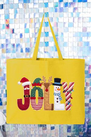 Christmas Characters Jolly Canvas Jumbo Tote - Wholesale Accessory Market