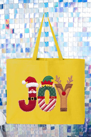 Christmas Characters Joy Canvas Jumbo Tote - Wholesale Accessory Market