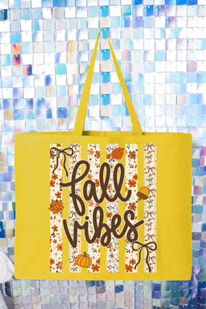 Cozy Coquette Fall Vibes Canvas Jumbo Tote - Wholesale Accessory Market