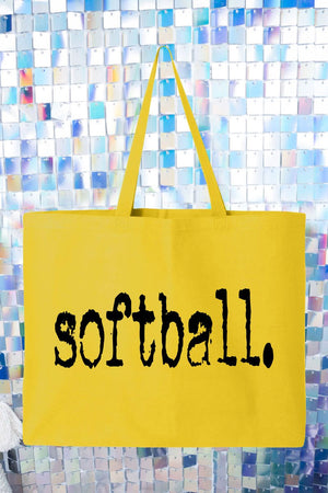 Distressed Softball. Canvas Jumbo Tote - Wholesale Accessory Market