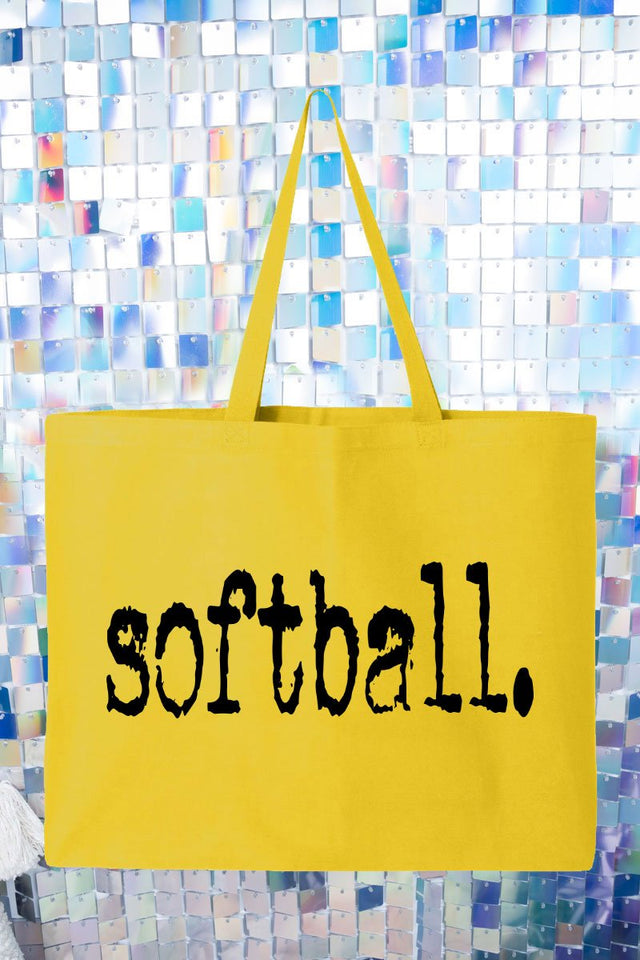 Distressed Softball. Canvas Jumbo Tote - Wholesale Accessory Market