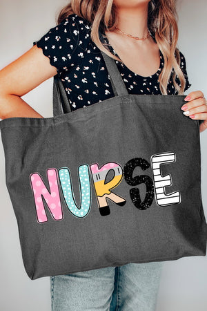 Dots & Doodles School Staff Series Canvas Jumbo Tote - Wholesale Accessory Market