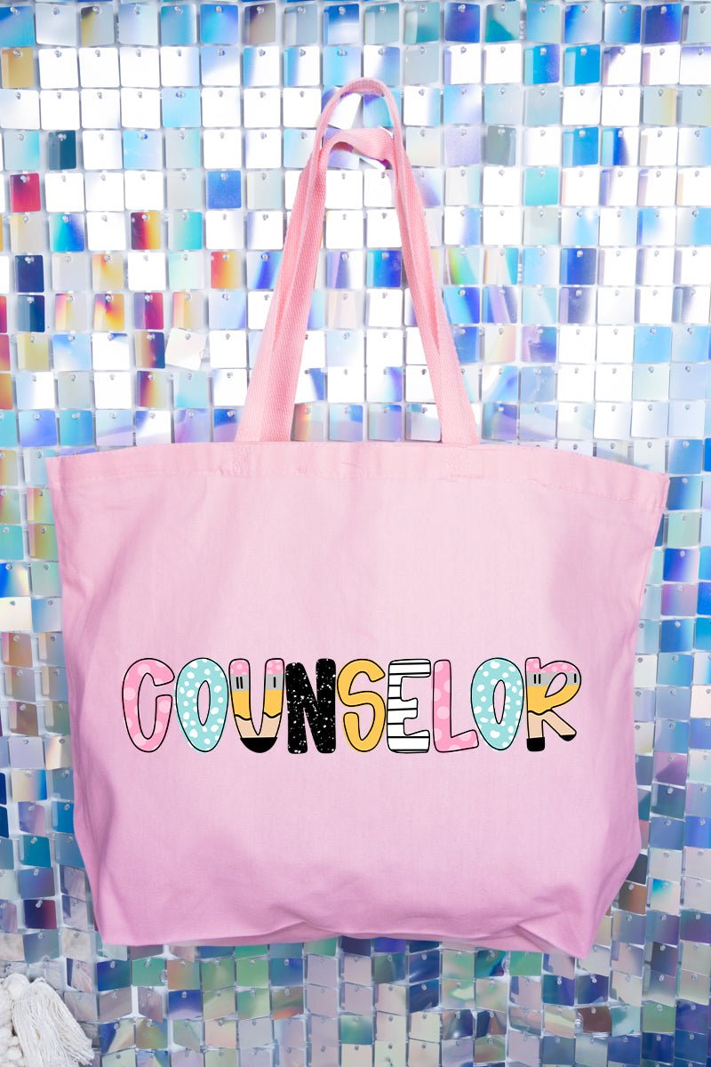 Dots & Doodles School Staff Series Canvas Jumbo Tote - Wholesale Accessory Market