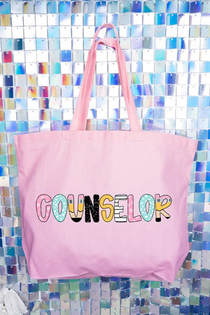 Dots & Doodles School Staff Series Canvas Jumbo Tote - Wholesale Accessory Market
