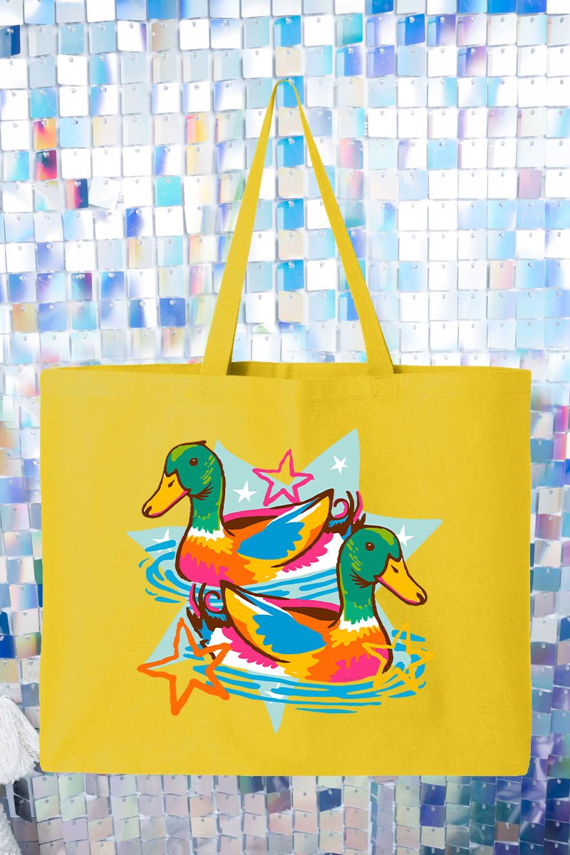 Duck, Duck, Dazzle Canvas Jumbo Tote - Wholesale Accessory Market