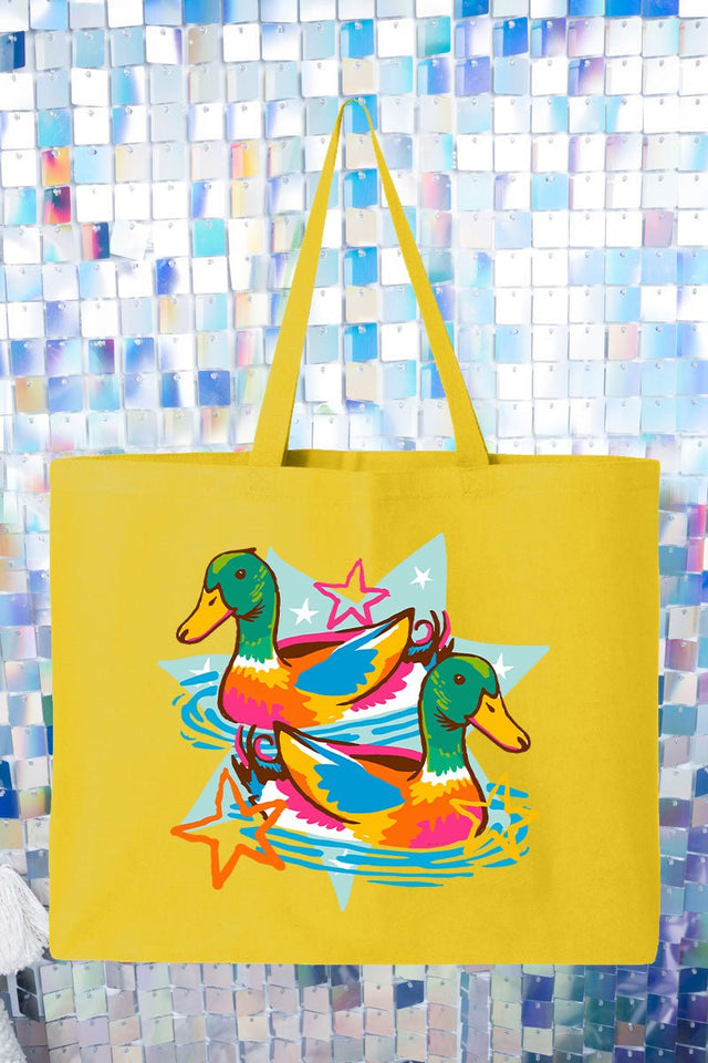 Duck, Duck, Dazzle Canvas Jumbo Tote - Wholesale Accessory Market