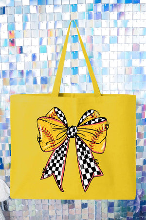 Fastpitch Check Canvas Jumbo Tote - Wholesale Accessory Market