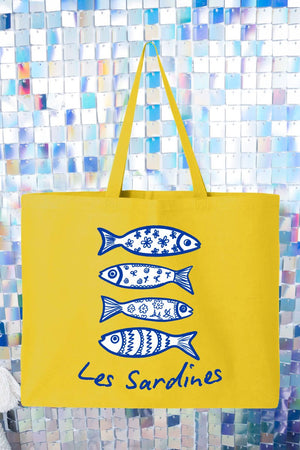 Les Sardines Canvas Jumbo Tote - Wholesale Accessory Market