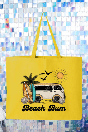 Retro Beach Bum Canvas Jumbo Tote - Wholesale Accessory Market