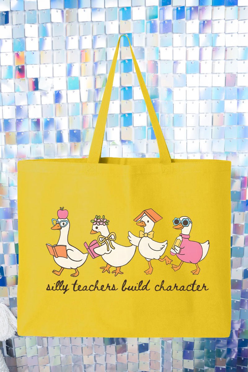 Silly Teachers Goose Parade Canvas Jumbo Tote - Wholesale Accessory Market