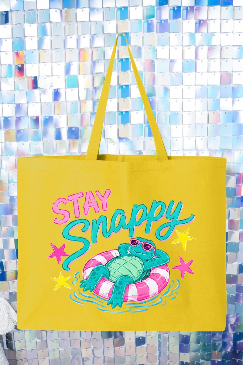 Stay Snappy Canvas Jumbo Tote - Wholesale Accessory Market