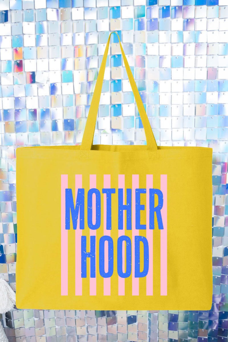 Striped Motherhood Canvas Jumbo Tote - Wholesale Accessory Market