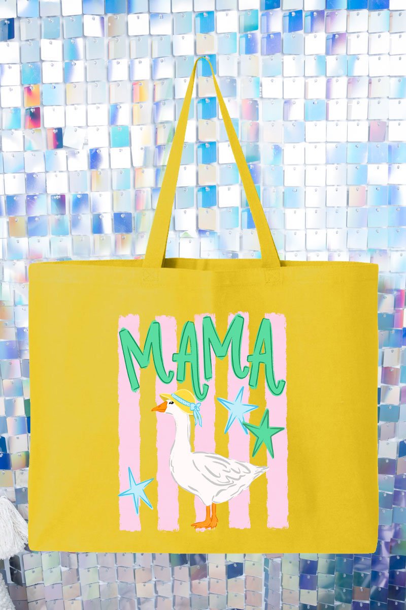 Striped Stars Mama Goose Canvas Jumbo Tote - Wholesale Accessory Market