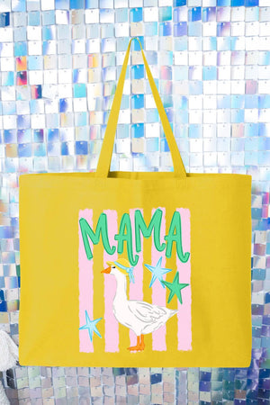 Striped Stars Mama Goose Canvas Jumbo Tote - Wholesale Accessory Market