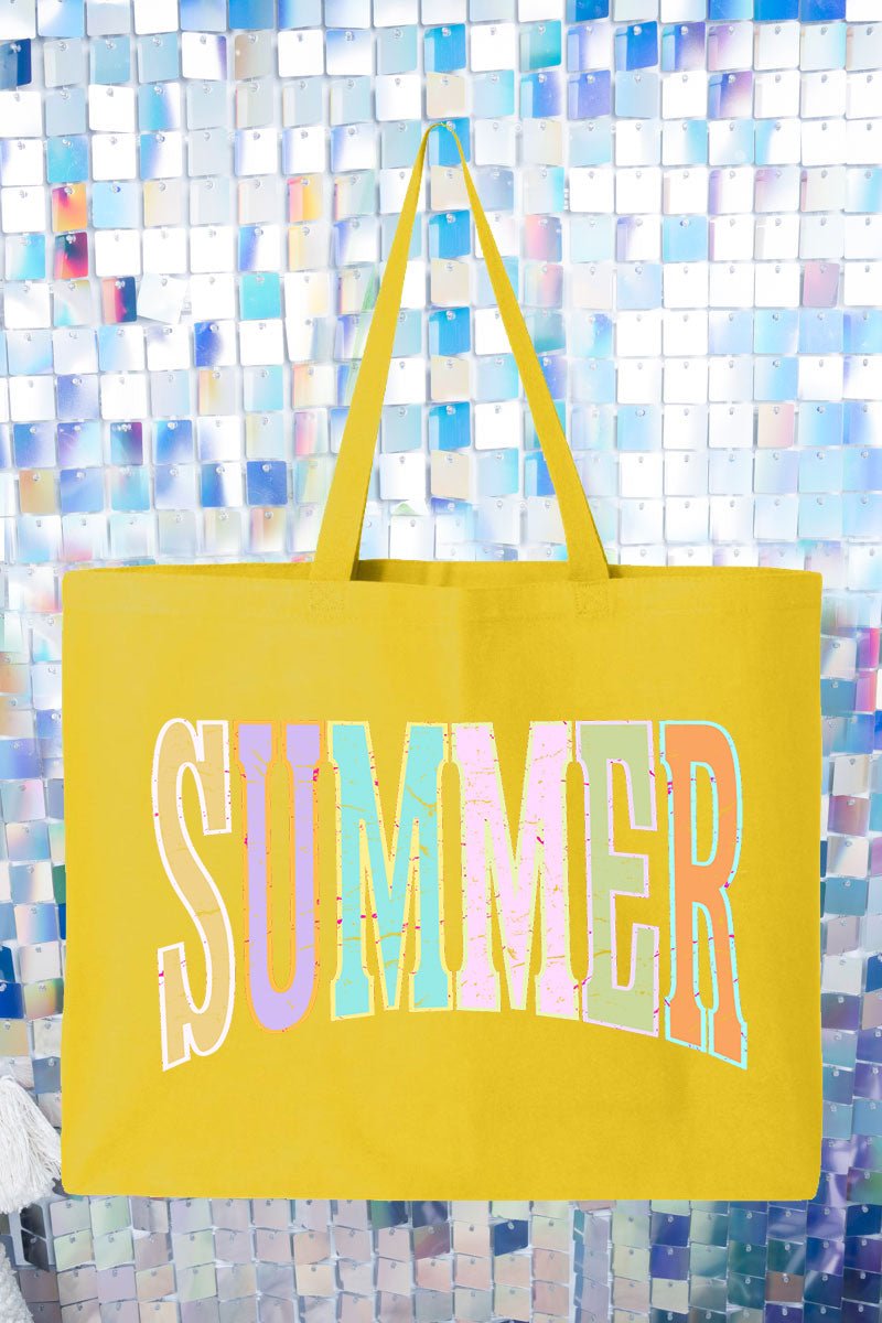 Sunwashed Summer Canvas Jumbo Tote - Wholesale Accessory Market