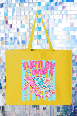 Turtley Over It Canvas Jumbo Tote - Wholesale Accessory Market