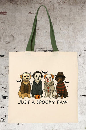Just A Spooky Paw Medium Canvas Tote - Wholesale Accessory Market
