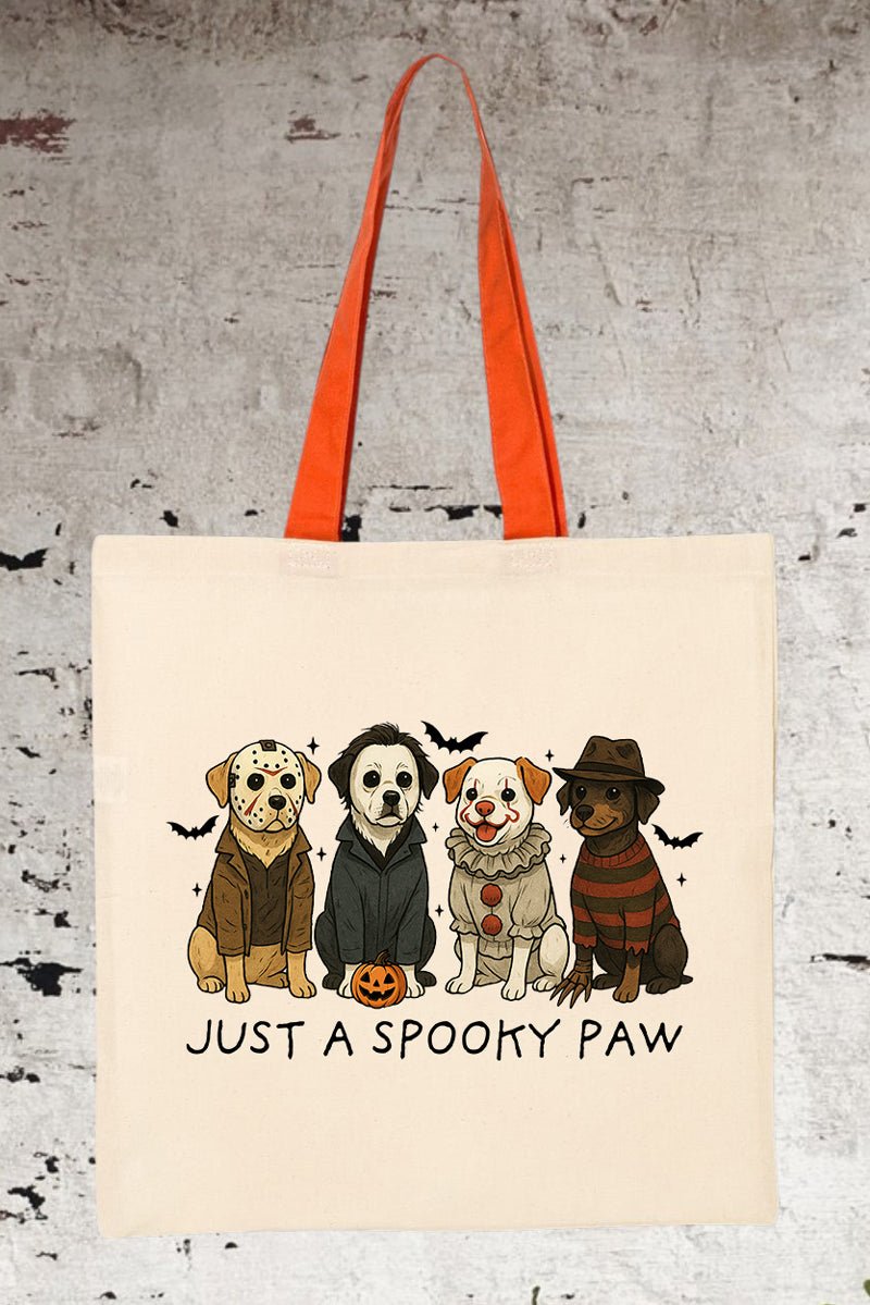 Just A Spooky Paw Medium Canvas Tote - Wholesale Accessory Market