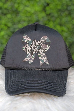 Distressed Boy Mama Coquette Foam Mesh Back Trucker Cap - Wholesale Accessory Market