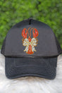 Glitzy Crawfish Coquette Bow Foam Mesh Back Trucker Cap - Wholesale Accessory Market