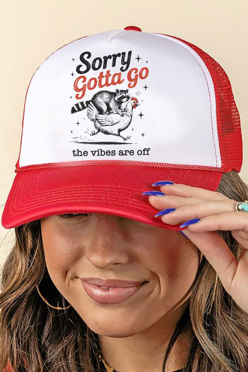 Gotta Go The Vibes Are Off Foam Mesh Back Trucker Cap - Wholesale Accessory Market