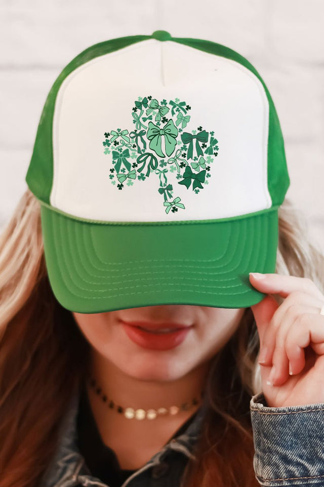 Bowleaf Clover Foam Mesh Back Trucker Cap - Wholesale Accessory Market