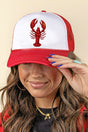 Faux Rhinestone Crawfish Foam Mesh Back Trucker Cap - Wholesale Accessory Market