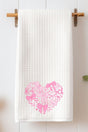 All The Bows Valetine Heart Waffle Kitchen Towel - Wholesale Accessory Market