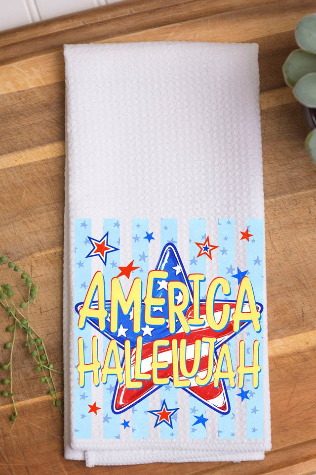 America Hallelujah Waffle Kitchen Towel - Wholesale Accessory Market