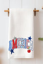 America Stitched In Tradition Waffle Kitchen Towel - Wholesale Accessory Market
