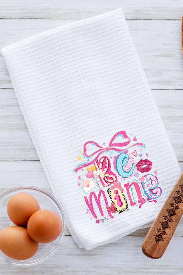 Bold Be Mine Waffle Kitchen Towel - Wholesale Accessory Market