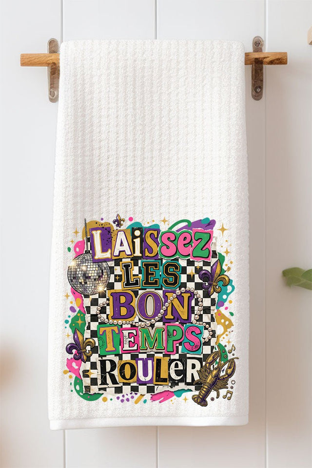 Bold Laissex Les Bon Temps Rouler Waffle Kitchen Towel - Wholesale Accessory Market