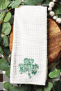 Bowleaf Clover Waffle Kitchen Towel - Wholesale Accessory Market