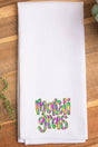 Brushed Mardi Gras Waffle Kitchen Towel - Wholesale Accessory Market