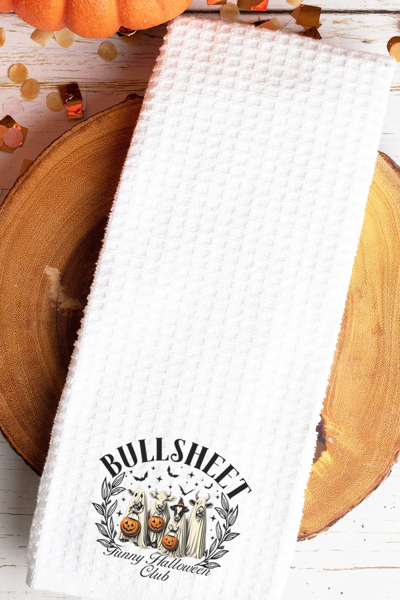 Bull Sheet Halloween Club Waffle Kitchen Towel - Wholesale Accessory Market