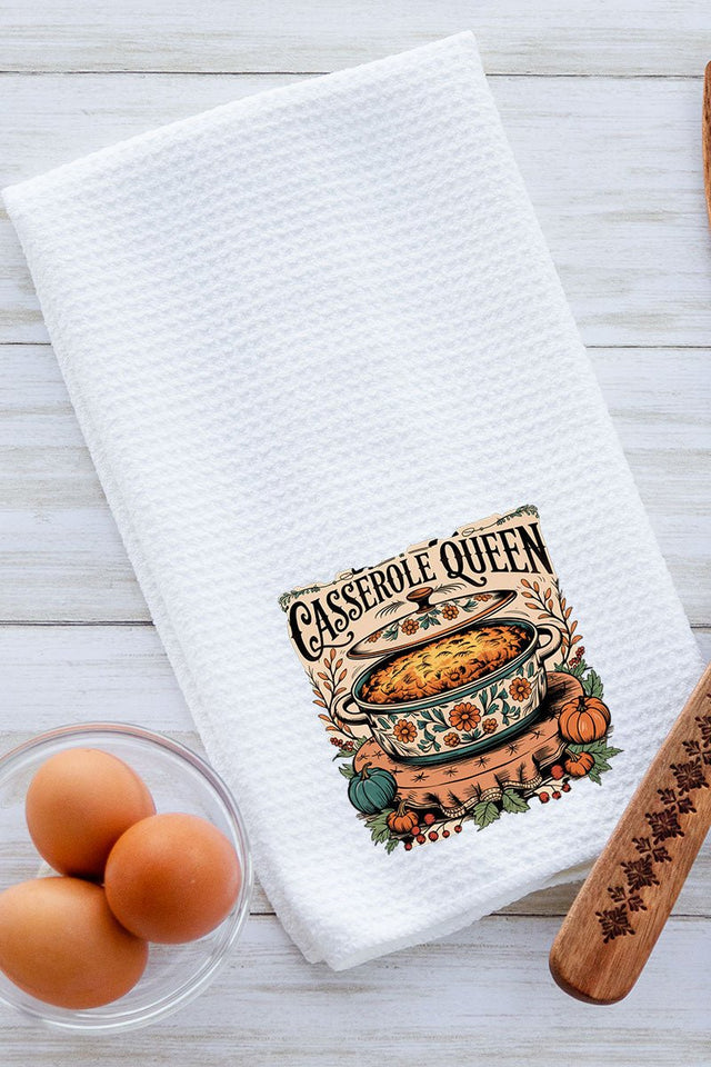 Casserole Queen Waffle Kitchen Towel - Wholesale Accessory Market