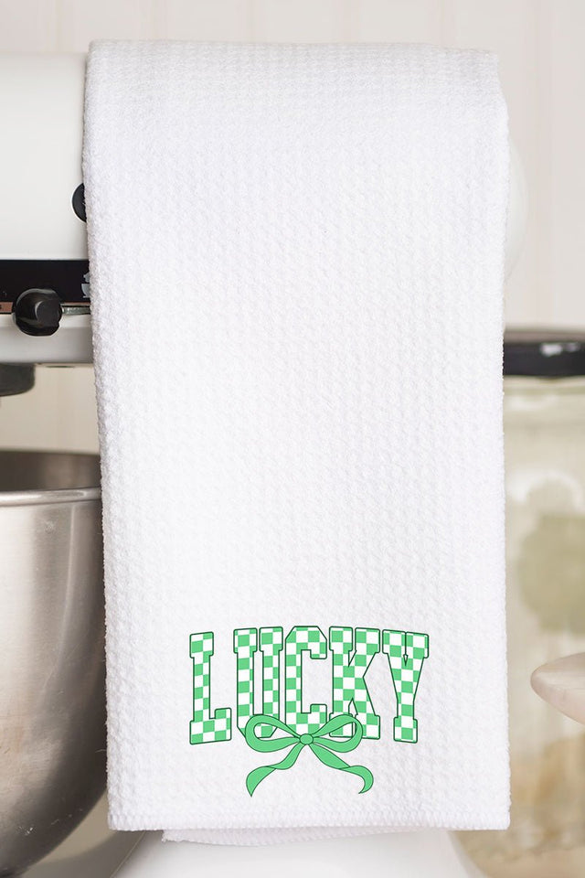Checkered Charm Waffle Kitchen Towel - Wholesale Accessory Market