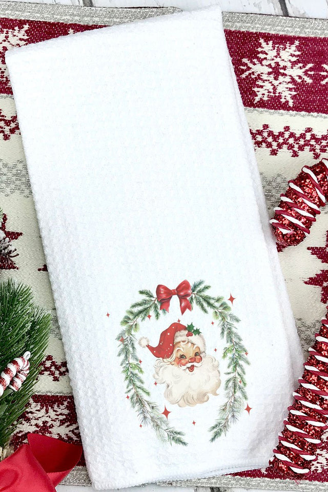 Classic Santa Coquette Waffle Kitchen Towel - Wholesale Accessory Market