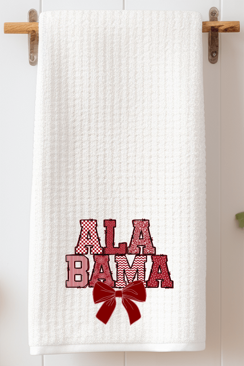 Crimson And Cozy Waffle Kitchen Towel - Wholesale Accessory Market