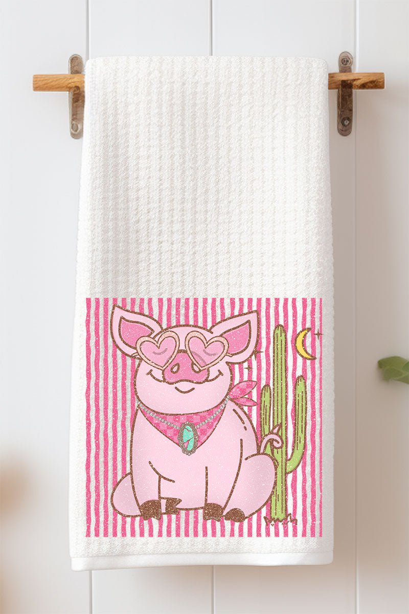 Desert Diva Piggy Waffle Kitchen Towel - Wholesale Accessory Market