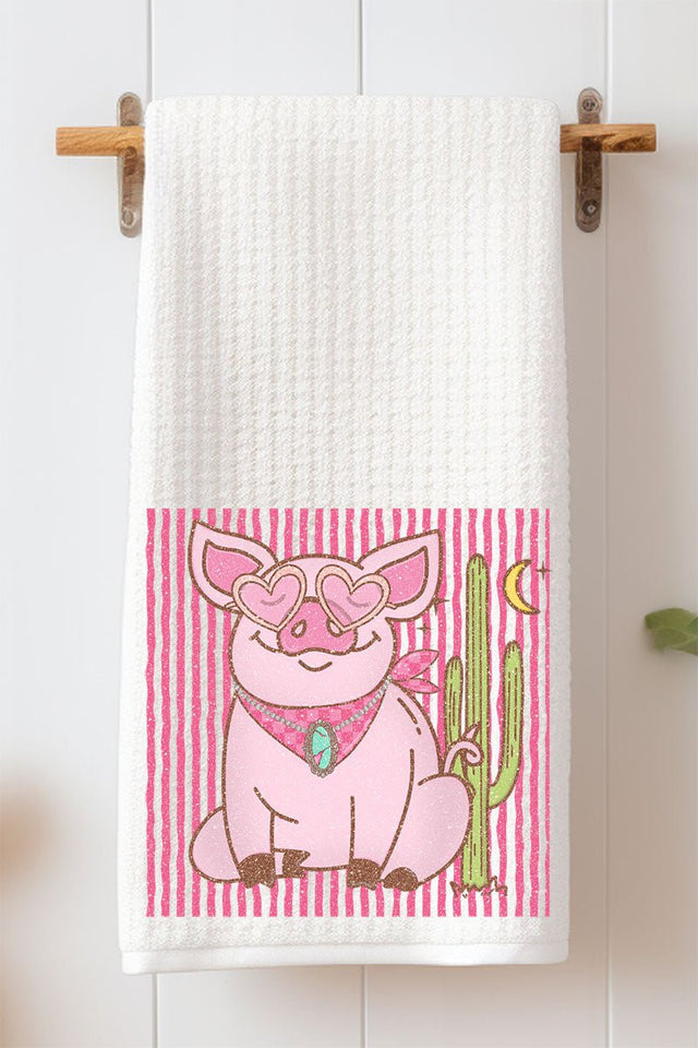 Desert Diva Piggy Waffle Kitchen Towel - Wholesale Accessory Market