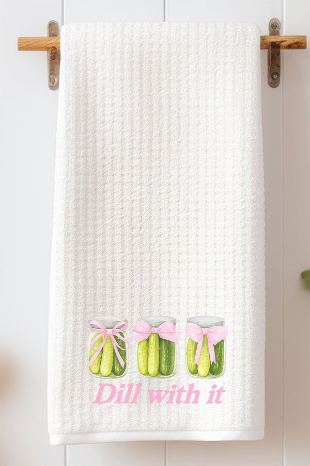 Dill With It Coquette Waffle Kitchen Towel - Wholesale Accessory Market