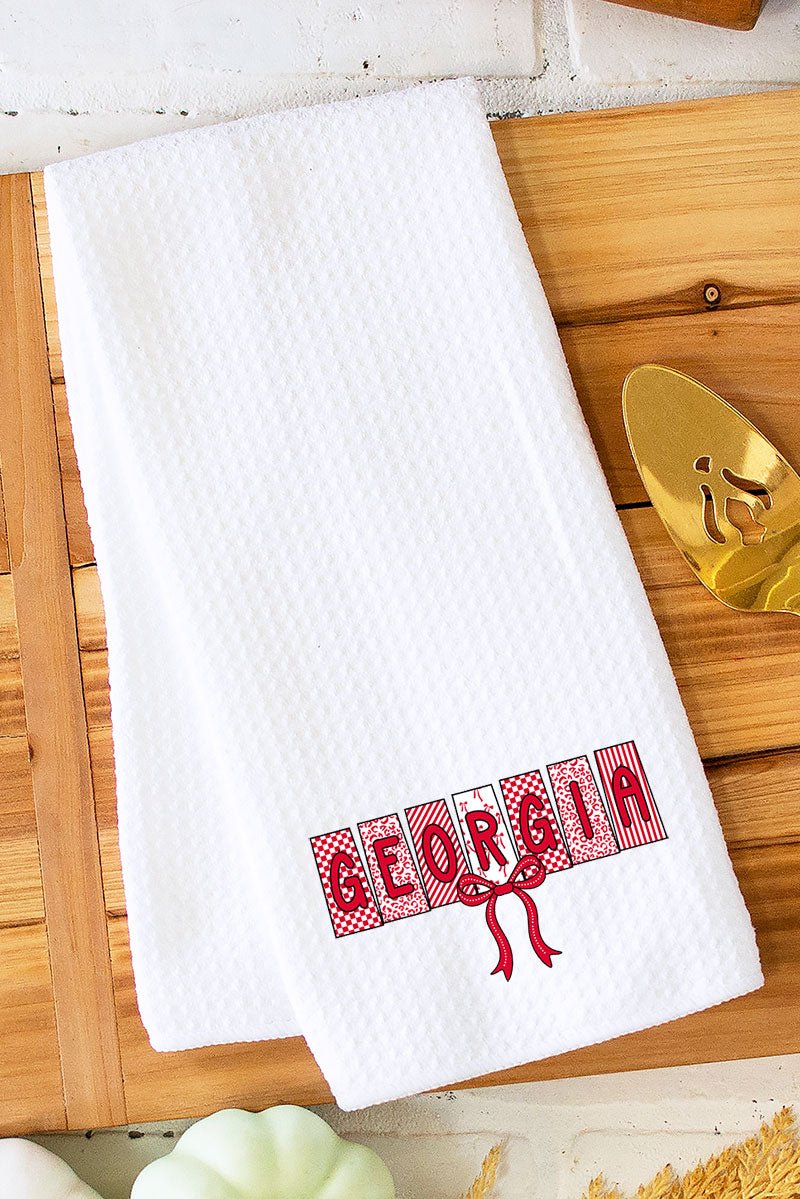 Doodle Georgia Coquette Waffle Kitchen Towel - Wholesale Accessory Market