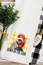 Down On The Farm Chicken Waffle Kitchen Towel - Wholesale Accessory Market