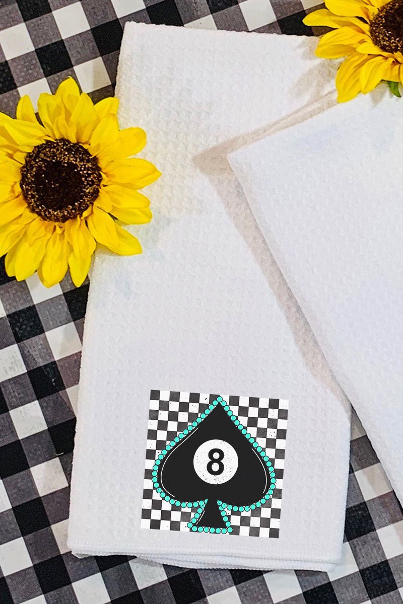 Eight Of Spades Waffle Kitchen Towel - Wholesale Accessory Market