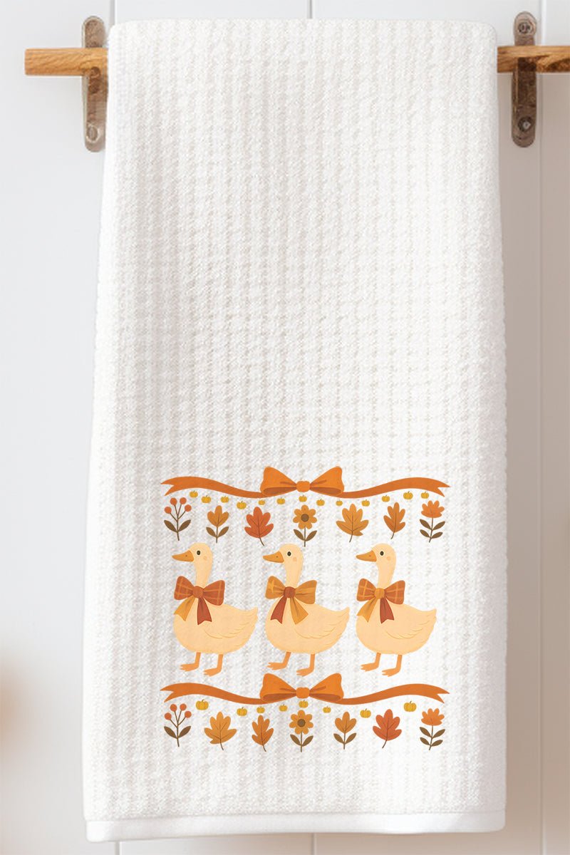Fall Geese Girls Waffle Kitchen Towel - Wholesale Accessory Market
