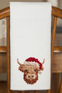 Faux Yarn Highland Cow Waffle Kitchen Towel - Wholesale Accessory Market